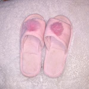Soft pink slippers
